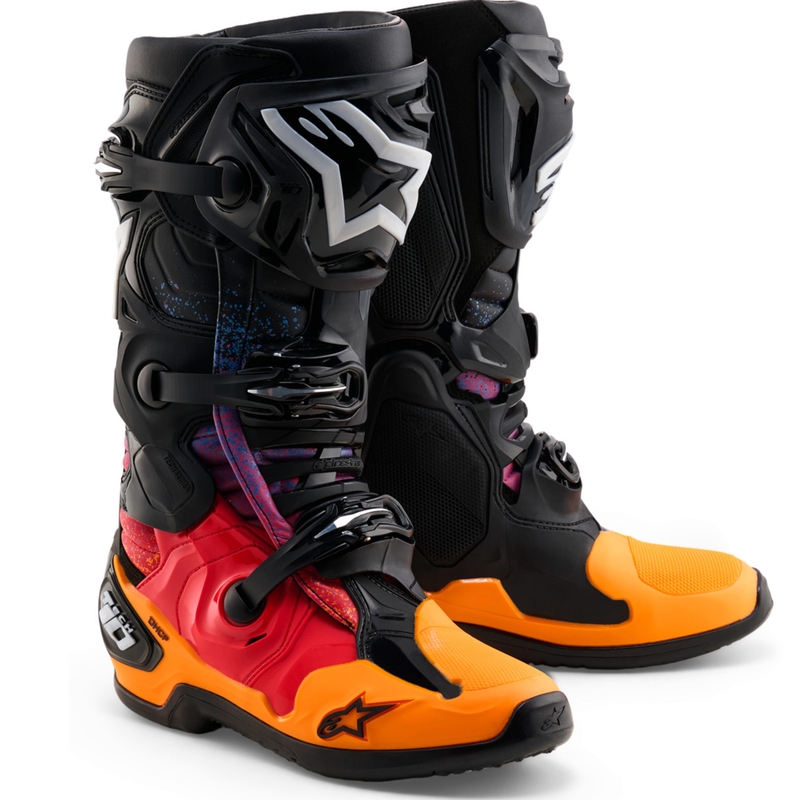 Alpinestars Tech 10 Black Hole limitált kiadású motokrossz csizma fekete-színes