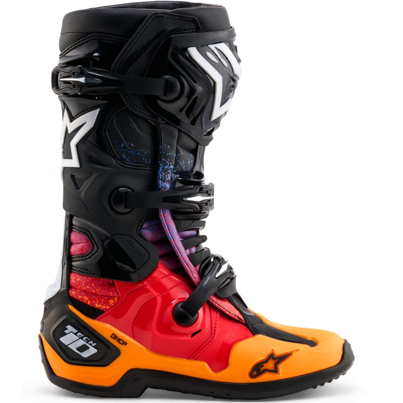 Alpinestars Tech 10 Black Hole limitált kiadású motokrossz csizma fekete-színes