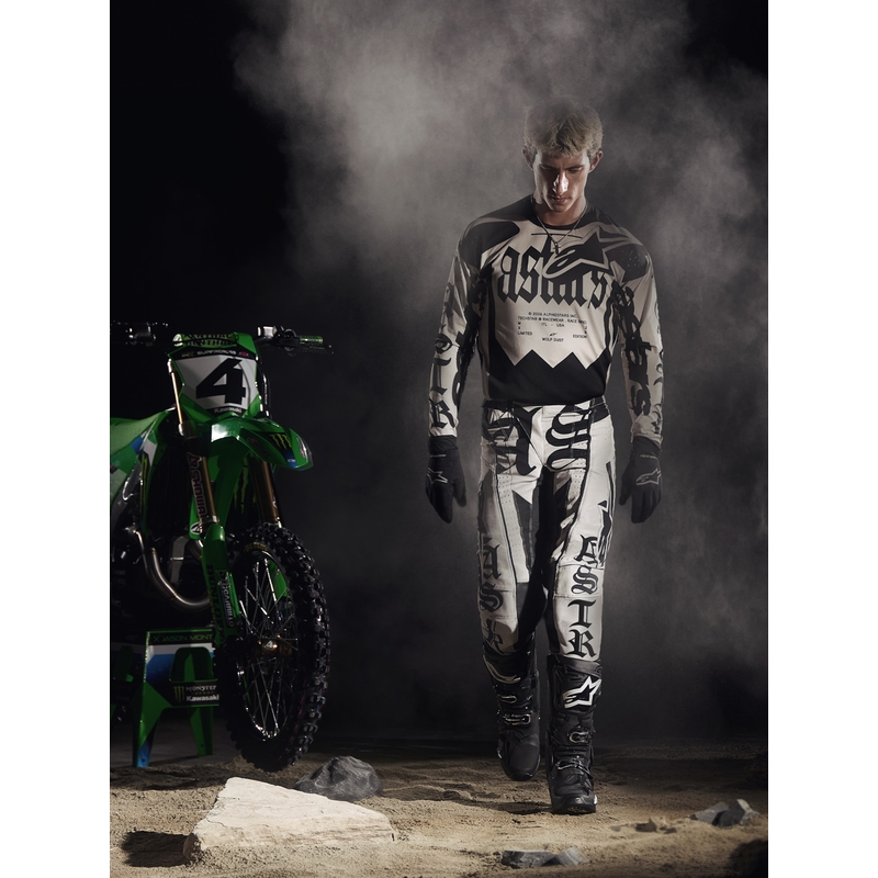 Alpinestars Techstar limitált kiadású Wolf Dust motokrossz mez homokos-fekete