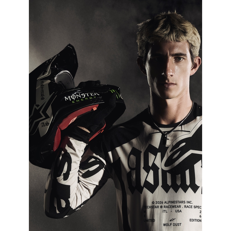 Alpinestars Techstar limitált kiadású Wolf Dust motokrossz mez homokos-fekete