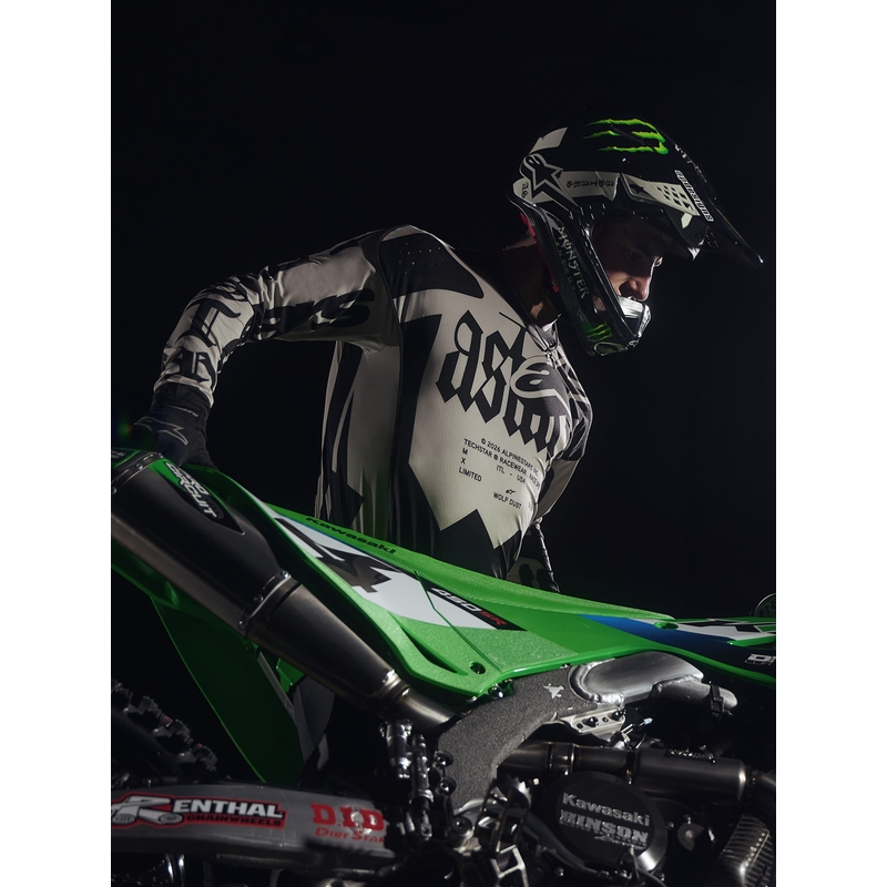 Alpinestars Techstar limitált kiadású Wolf Dust motokrossz mez homokos-fekete