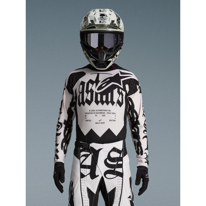Alpinestars Techstar limitált kiadású Wolf Dust motokrossz mez homokos-fekete