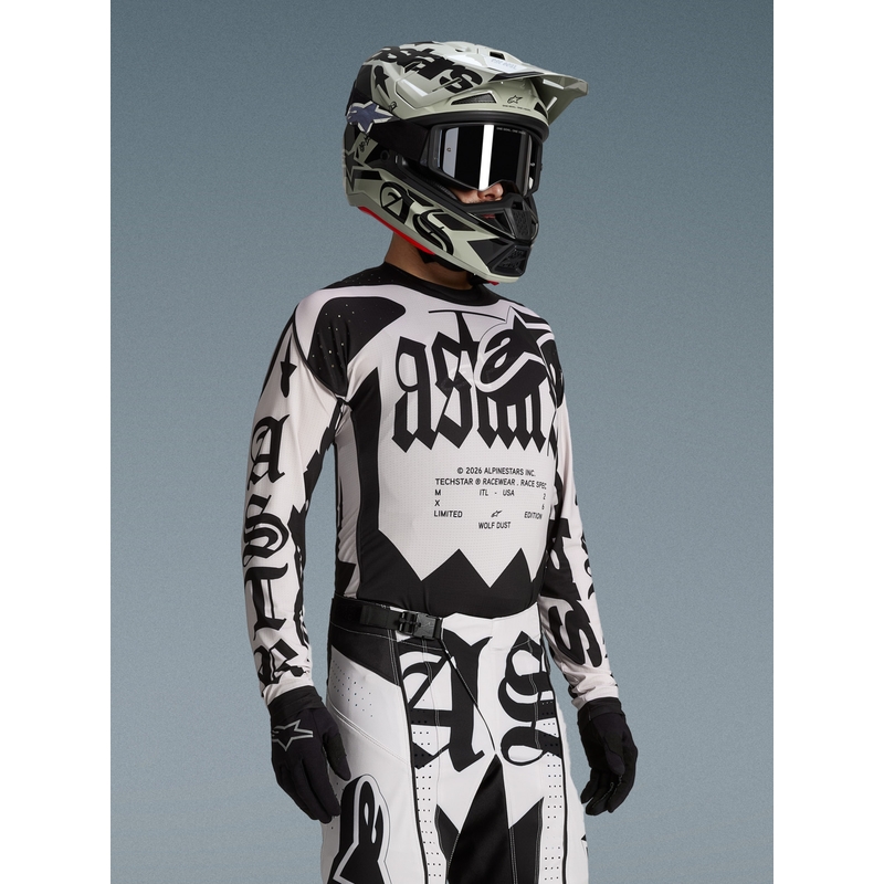 Alpinestars Techstar limitált kiadású Wolf Dust motokrossz mez homokos-fekete