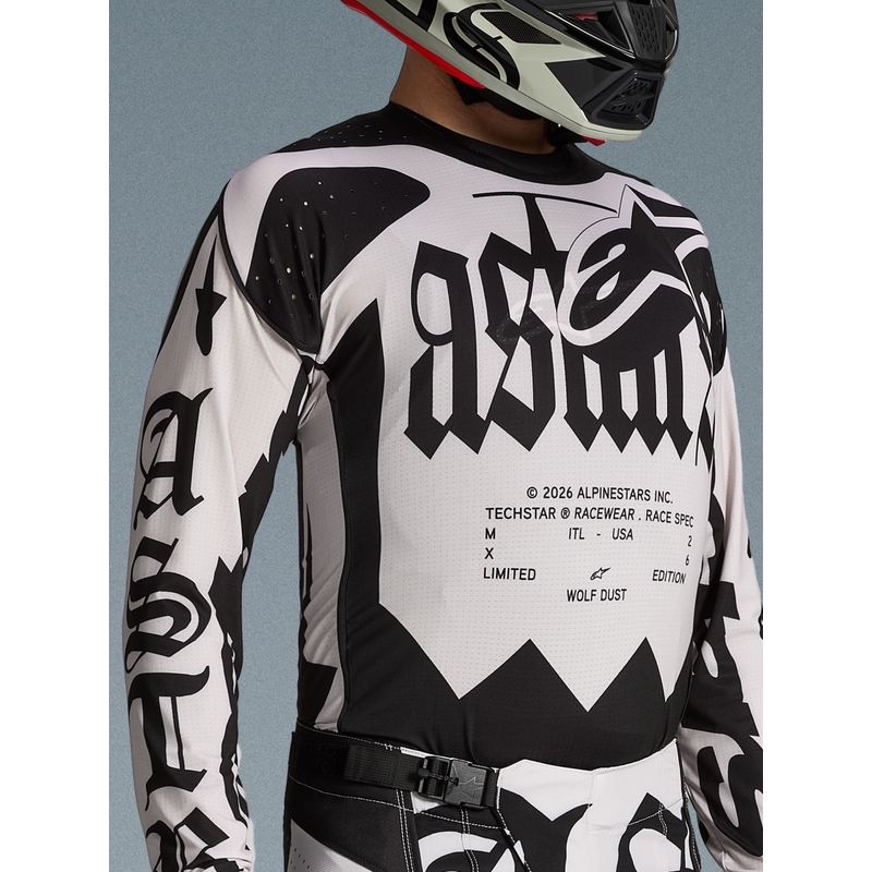 Alpinestars Techstar limitált kiadású Wolf Dust motokrossz mez homokos-fekete