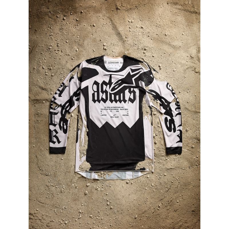 Alpinestars Techstar limitált kiadású Wolf Dust motokrossz mez homokos-fekete