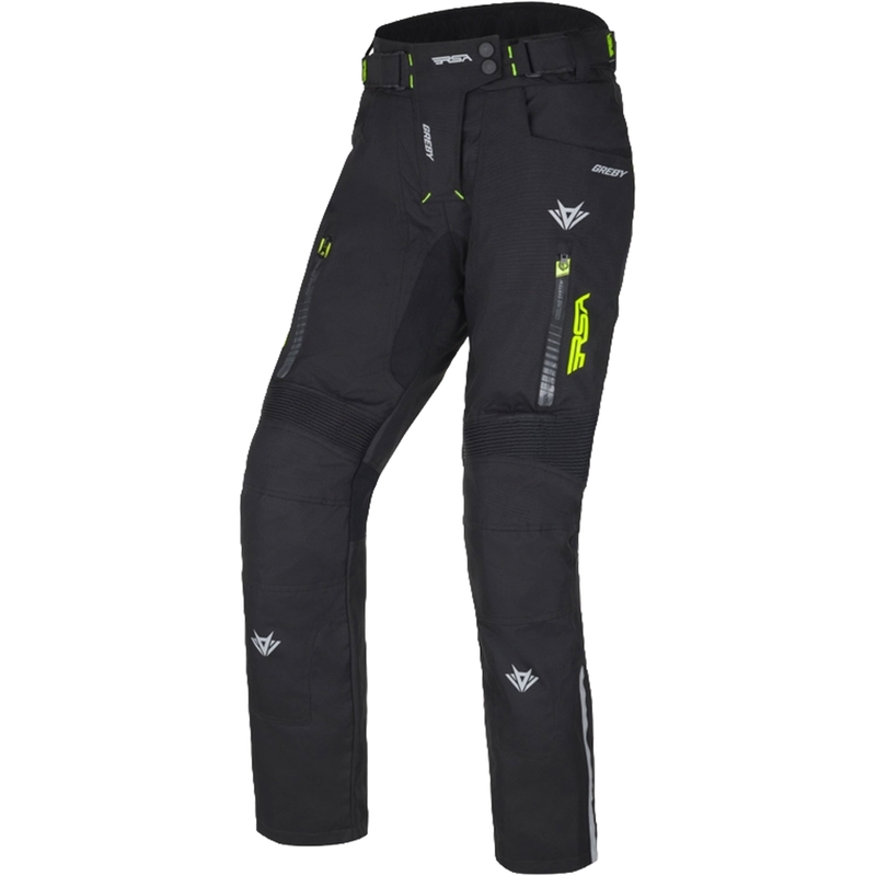 RSA Greby 2 női motoros nadrág fekete-fluo sárga