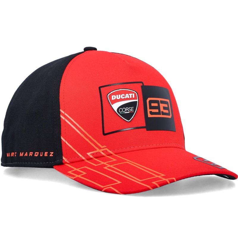 Ducati Corse Marc Marquez 93 Box Logo siltes sapka fekete-piros