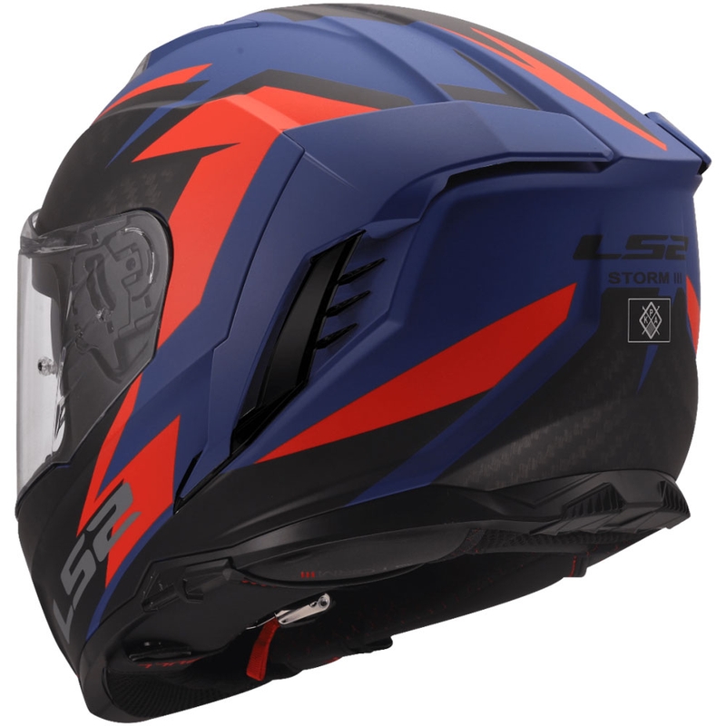 LS2 FF818 Storm III Dynamo zárt motoros bukósisak kék-piros