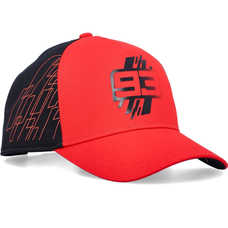 Ducati Marc Marquez Baseball Cap 93 and Rectangle Ground sapka fekete-piros