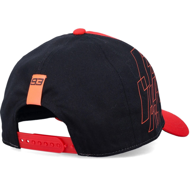 Ducati Marc Marquez Baseball Cap 93 and Rectangle Ground sapka fekete-piros