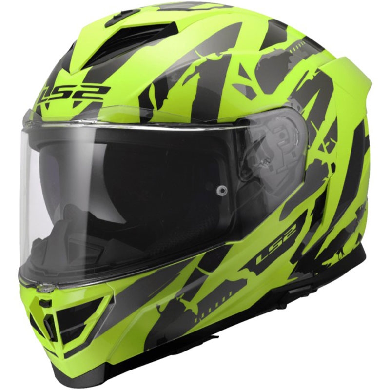 LS2 FF818 Storm III Kaos zárt motoros bukósisak sárga