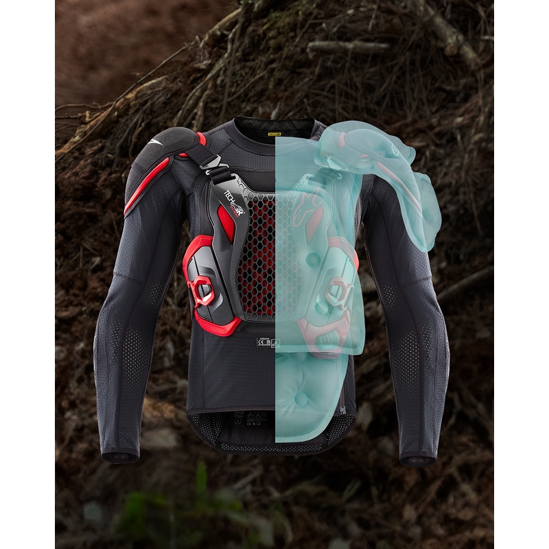 Alpinestars TECH-AIR®OFF-ROAD system motoros légzsák mellény fekete-piros