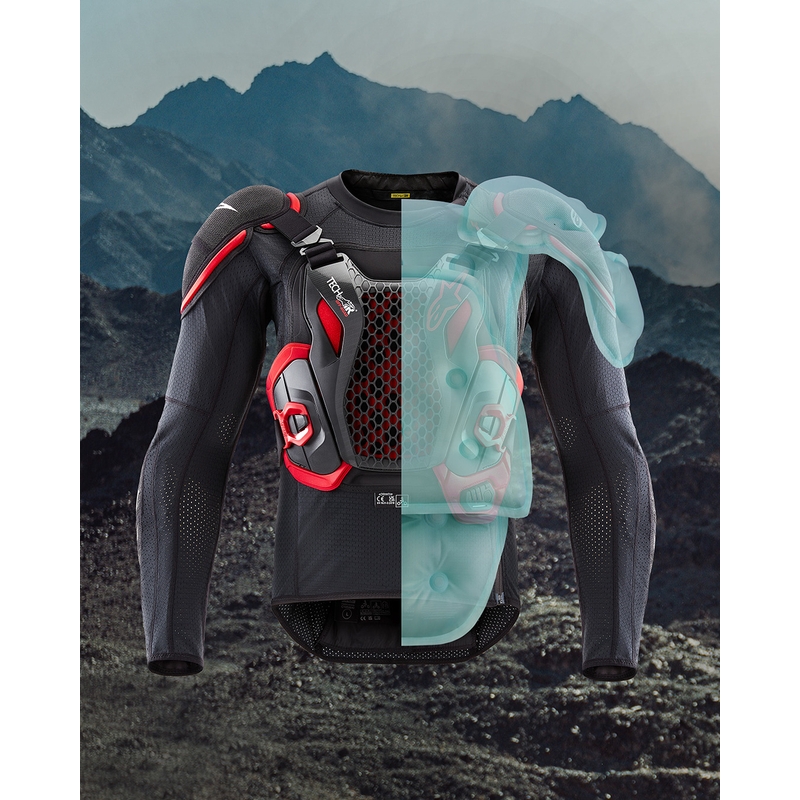 Alpinestars TECH-AIR®OFF-ROAD system motoros légzsák mellény fekete-piros