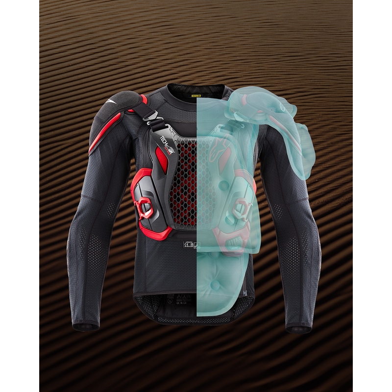Alpinestars TECH-AIR®OFF-ROAD system motoros légzsák mellény fekete-piros