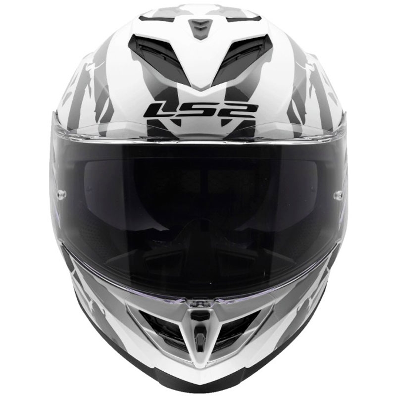 LS2 FF818 Storm III Kaos zárt motoros bukósisak fehér-szürke