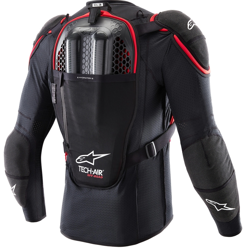 Alpinestars TECH-AIR®OFF-ROAD system motoros légzsák mellény fekete-piros