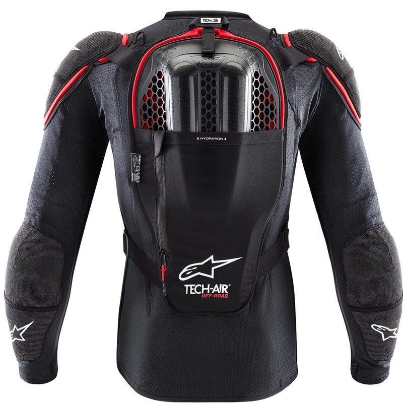 Alpinestars TECH-AIR®OFF-ROAD system motoros légzsák mellény fekete-piros