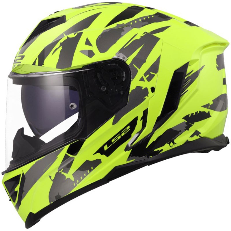 LS2 FF818 Storm III Kaos zárt motoros bukósisak sárga