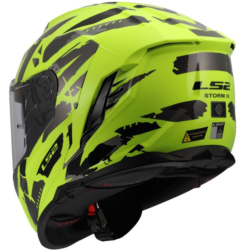 LS2 FF818 Storm III Kaos zárt motoros bukósisak sárga