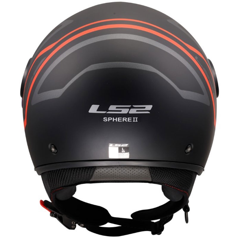 LS2 OF558 Sphere Lux II Minimum nyitott motoros bukósisak fekete-piros