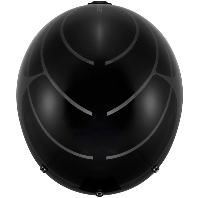 LS2 OF601 Bob II Cosmic nyitott motoros bukósisak fényes fekete-szürke