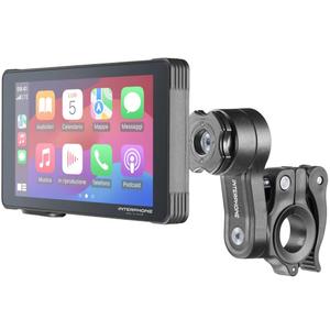 Interphone RideSync telefon tükröző kijelző motorkerékpárhoz védőüveggel fekete