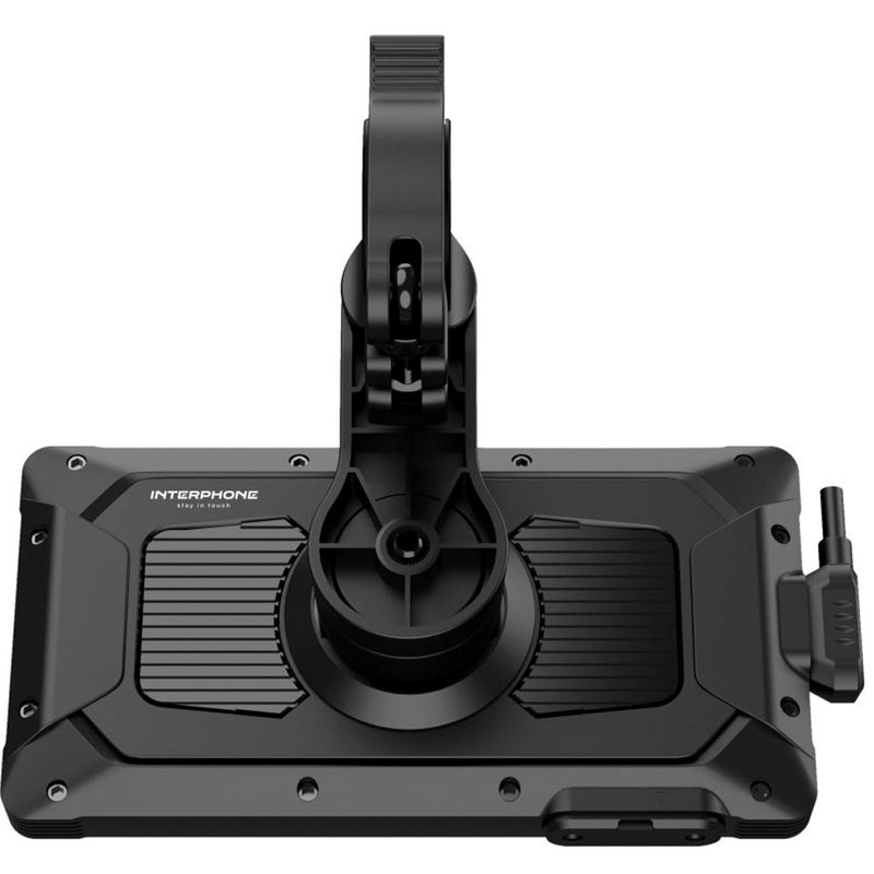 Interphone RideSync telefon tükröző kijelző motorkerékpárhoz védőüveggel fekete