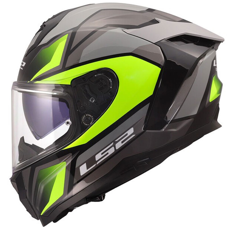 LS2 FF817 Challenger II Viper zárt motoros bukósisak fényes szürke-sárga