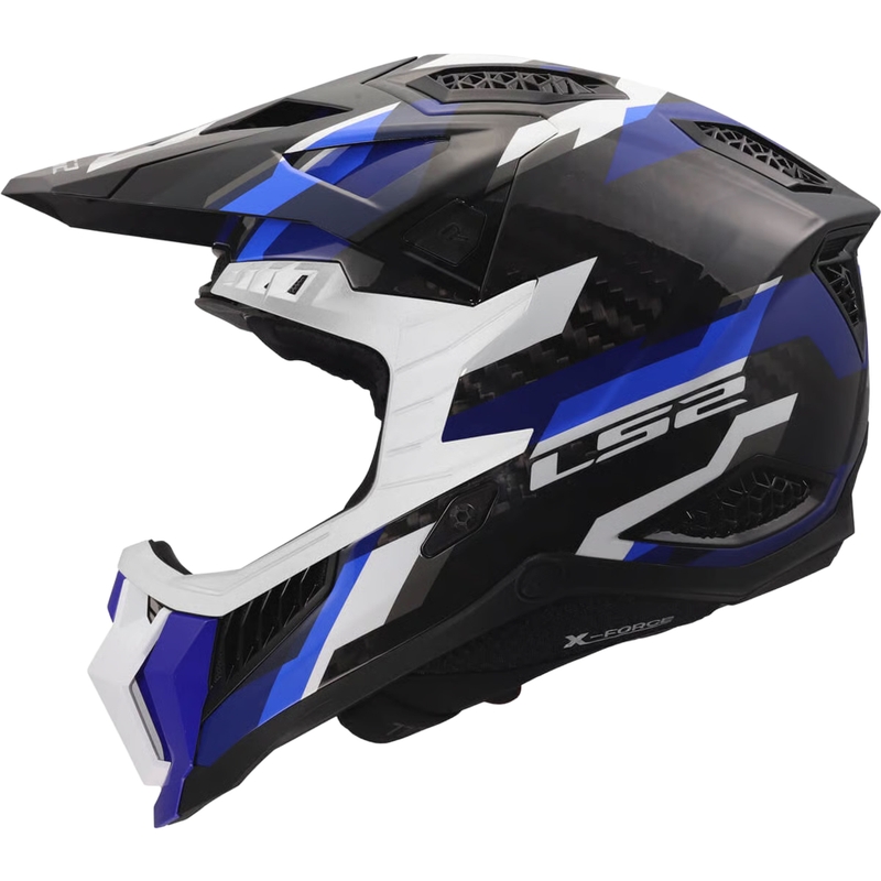 LS2 MX703 X-Force Phantom motokrossz bukósisak fényes kék-fehér