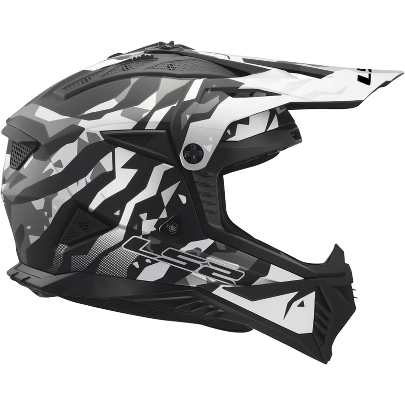 LS2 MX708 Fast II Grotesk motokrossz bukósisak matt fekete-szürke