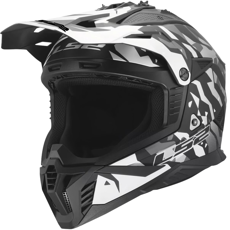 LS2 MX708 Fast II Grotesk motokrossz bukósisak matt fekete-szürke