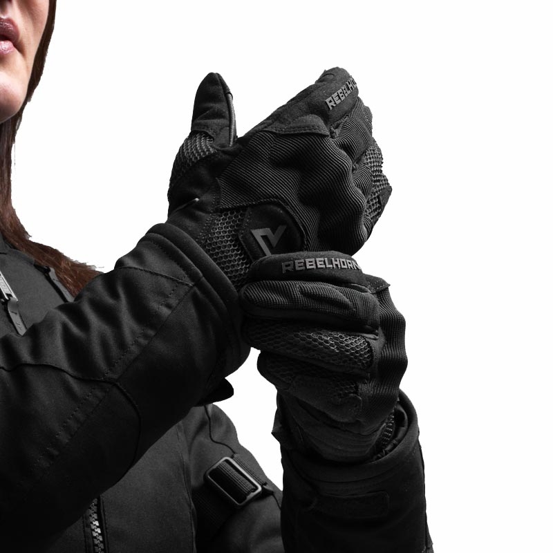 Rebelhorn Core női motoros kesztyű fekete