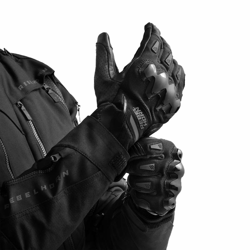 Rebelhorn Defender motoros kesztyű fekete