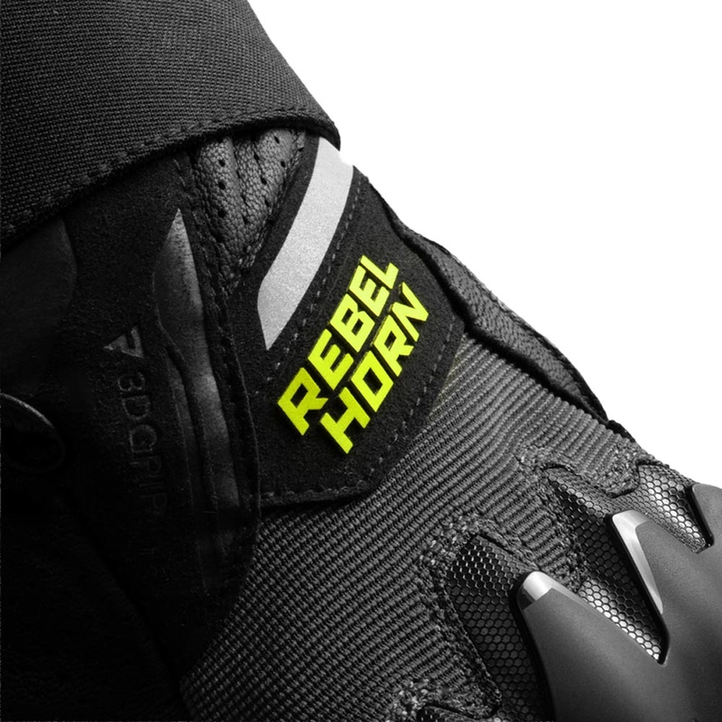 Rebelhorn Defender motoros kesztyű fekete-szürke-fluo sárga