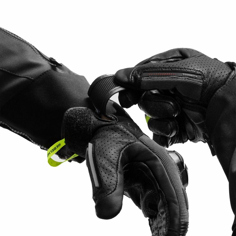 Rebelhorn Defender motoros kesztyű fekete-szürke-fluo sárga