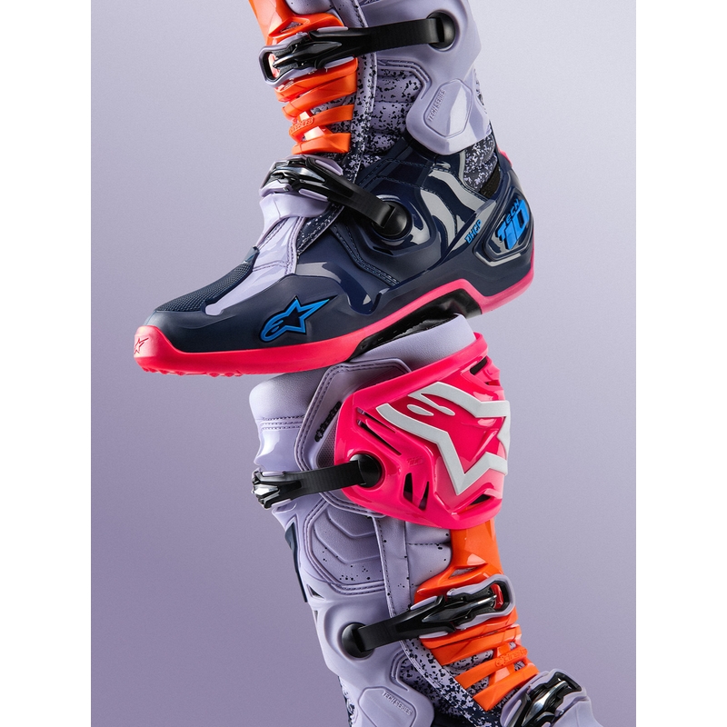 Alpinestars TECH 10 limitált kiadás Records motokrossz csizma fekete-színes