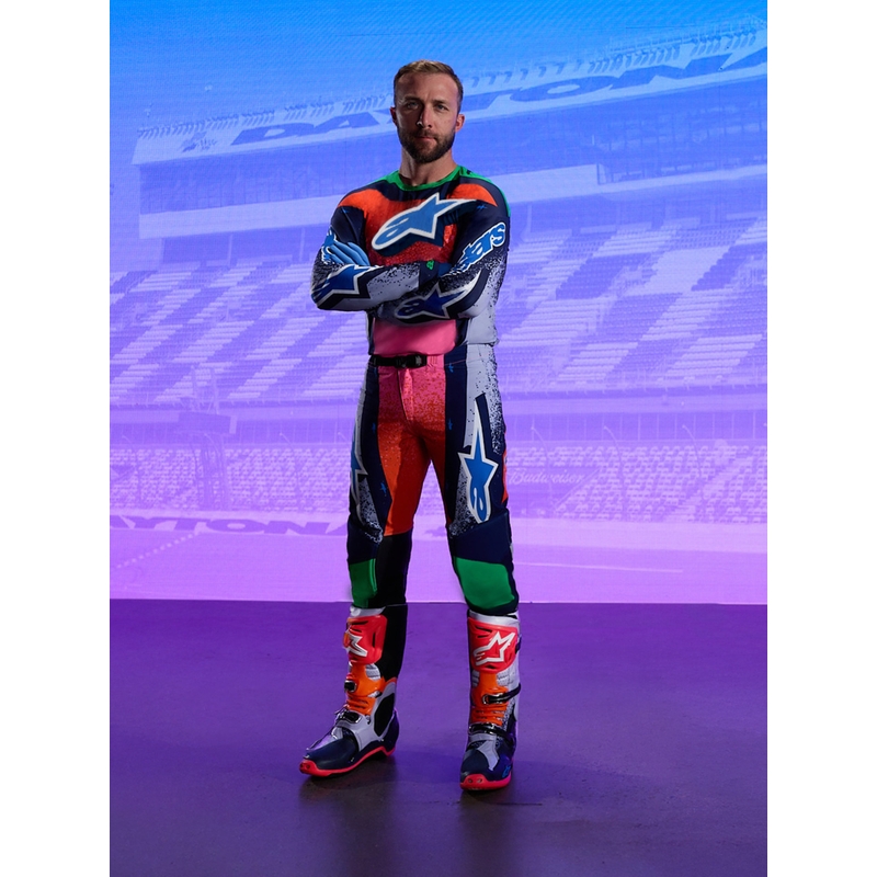 Alpinestars TECH 10 limitált kiadás Records motokrossz csizma fekete-színes