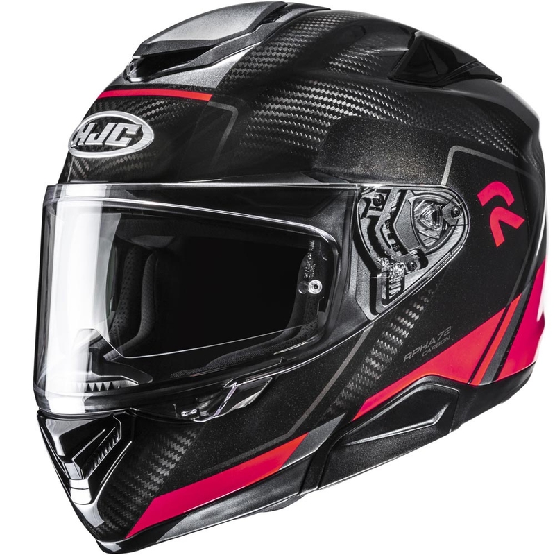 HJC RPHA 72 Carbon Fynex MC1 zárt motoros bukósisak fekete-piros