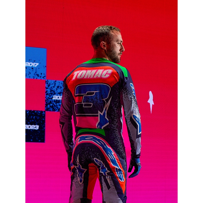 Alpinestars Supertech limitált kiadás Records motokrossz mez szürke-színes