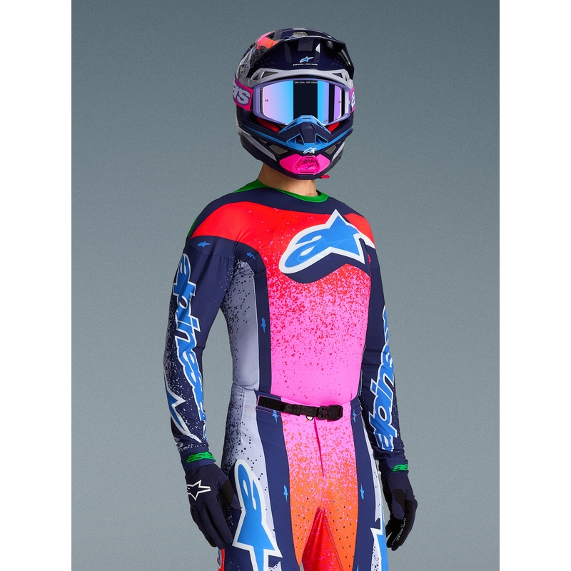 Alpinestars Supertech limitált kiadás Records motokrossz mez szürke-színes