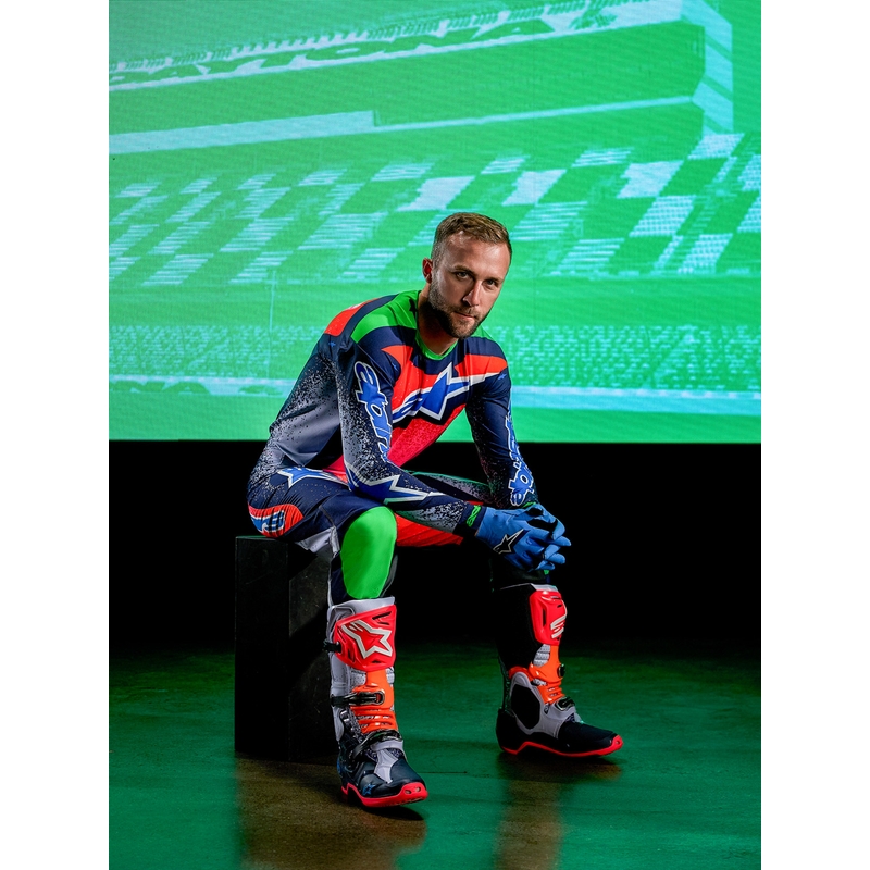 Alpinestars Supertech limitált kiadás Records motokrossz mez szürke-színes