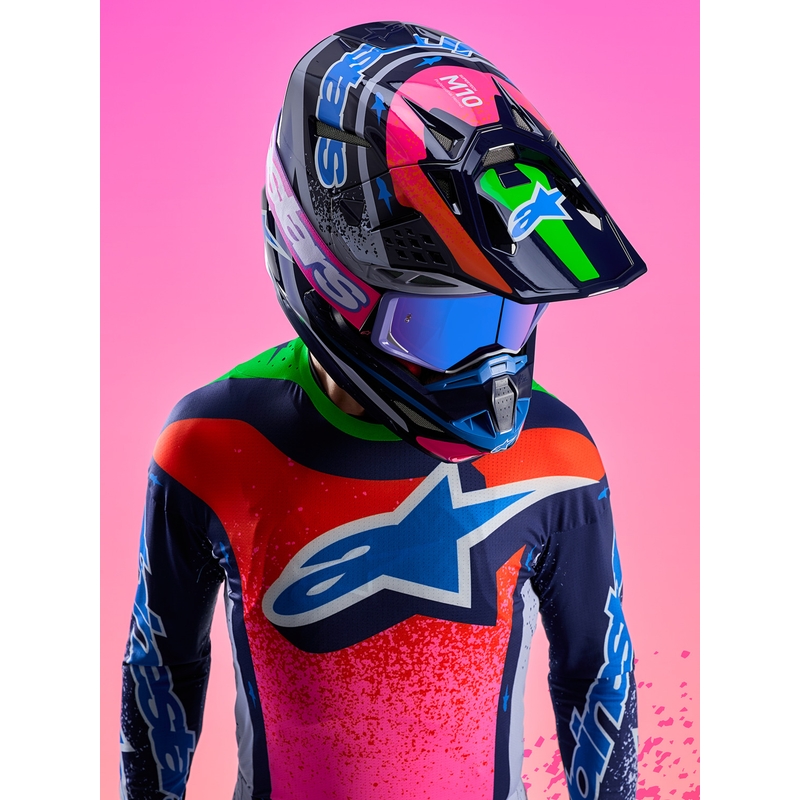 Alpinestars Supertech limitált kiadás Records motokrossz bukósisak szürke-színes