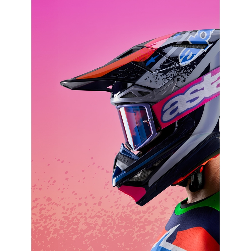 Alpinestars Supertech limitált kiadás Records motokrossz bukósisak szürke-színes
