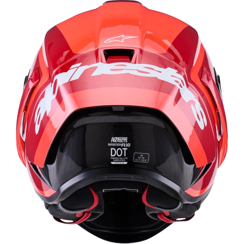Alpinestars Supertech R10 Arius zárt motoros bukósisak fluo piros-piors-fekete-fehér