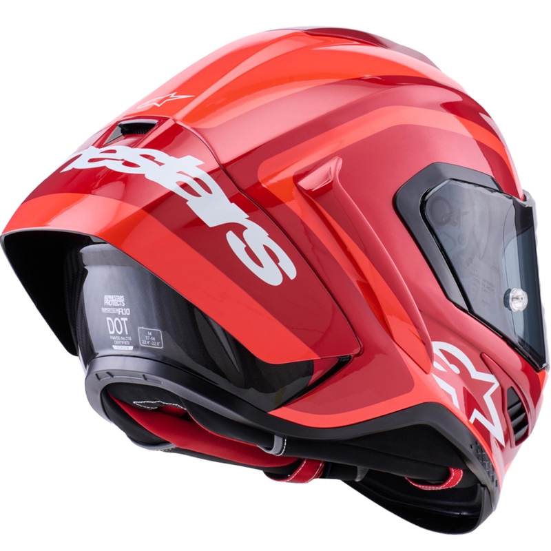 Alpinestars Supertech R10 Arius zárt motoros bukósisak fluo piros-piors-fekete-fehér
