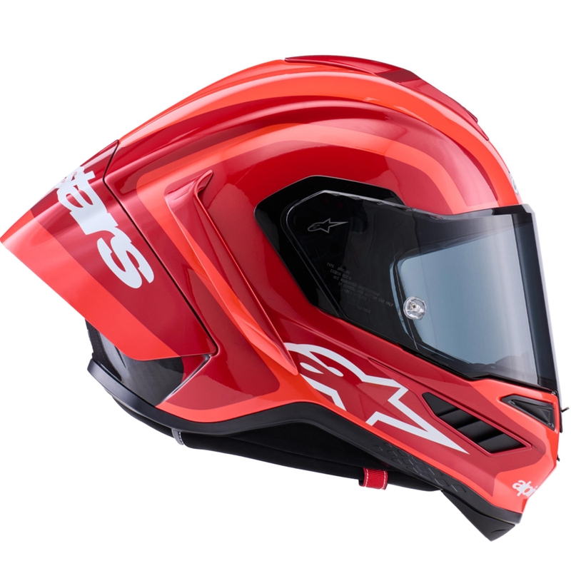 Alpinestars Supertech R10 Arius zárt motoros bukósisak fluo piros-piors-fekete-fehér