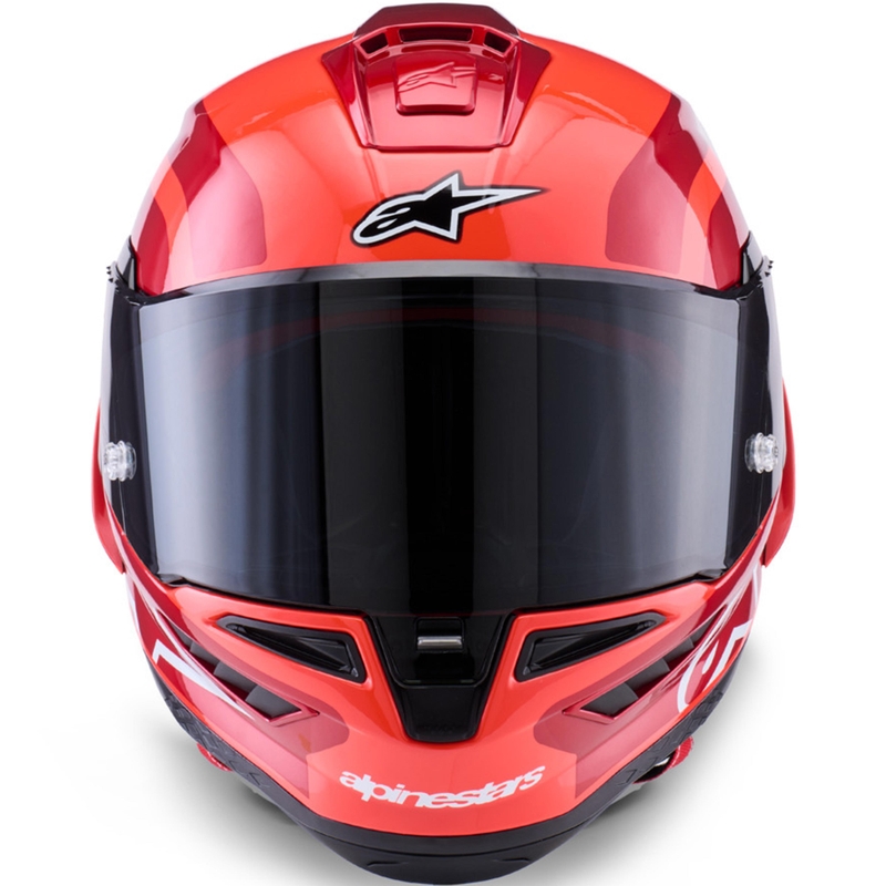 Alpinestars Supertech R10 Arius zárt motoros bukósisak fluo piros-piors-fekete-fehér