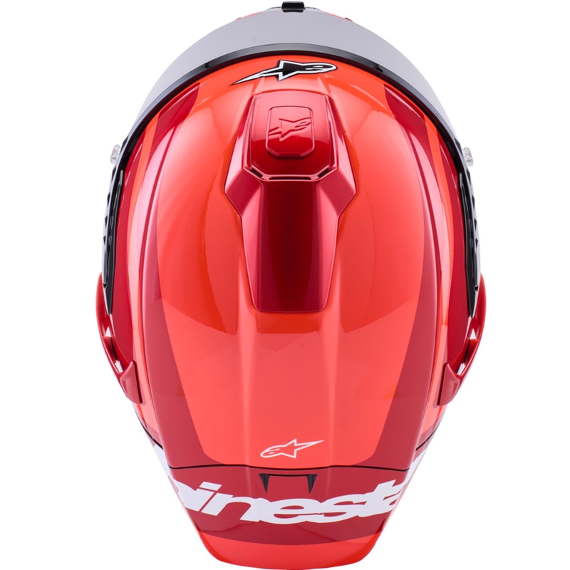Alpinestars Supertech R10 Arius zárt motoros bukósisak fluo piros-piors-fekete-fehér