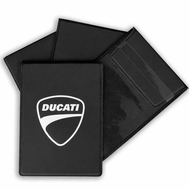 Ducati forgalmi engedély tartó fekete-fehér logóval