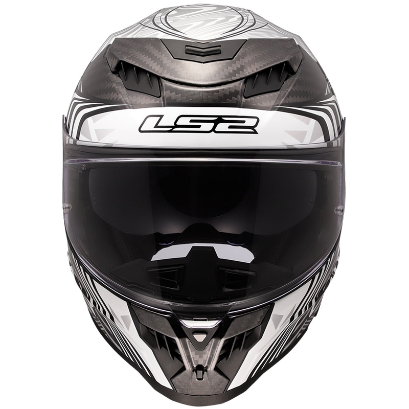 LS2 FF807 Dragon Carbon Enthum motoros zárt bukósisak fényes ezüst